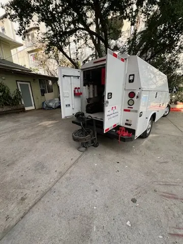 Magnet Plumbing service vehicle on-site for Slab Leak Repair in Lake Los Angeles